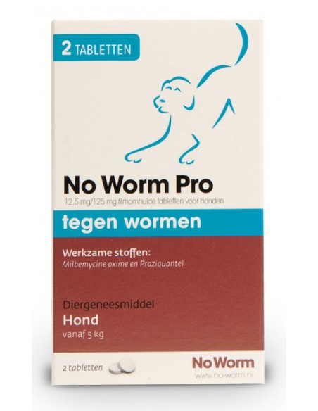 Emax No Worm Pro Hond Medium 2 Tabletten
