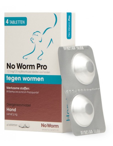 Emax No Worm Pro Hond Large 4 Tabletten blister