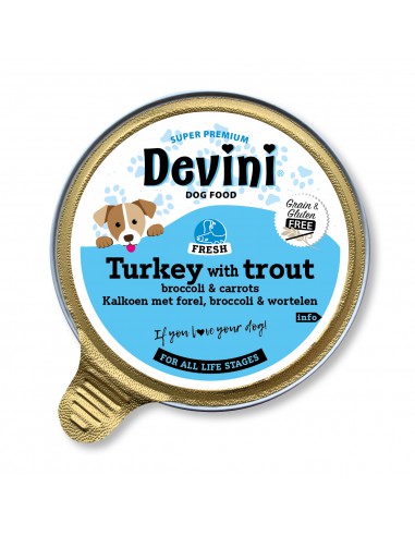 Devini Dog Turkey with Trout 85 Gram