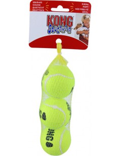 Kong Squeakair Net à 3 Tennisbal+Piep Medium