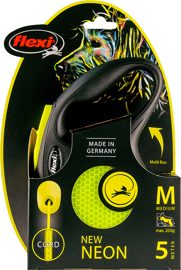 Flexi New Classic Neon Koord Medium 5 Meter