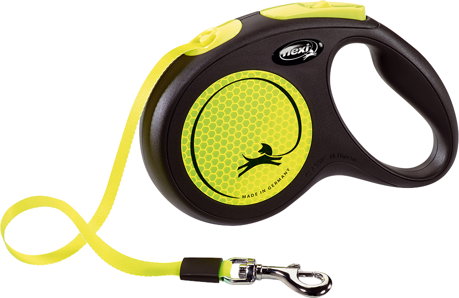 Flexi New Classic Neon Geel Band Medium 5 Meter