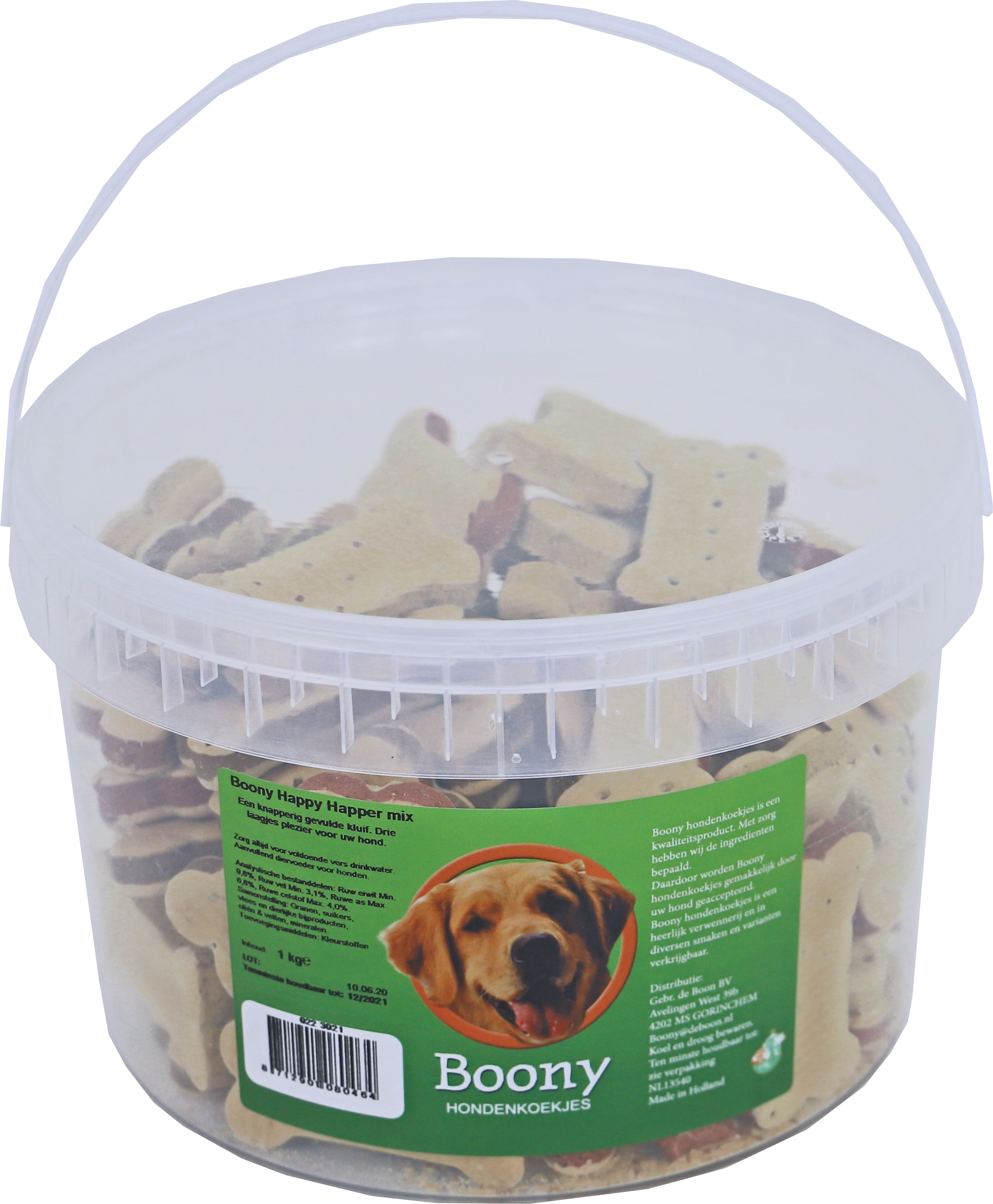 Hondenkoek Happy Happer Mix, Emmer 1000 Gram.