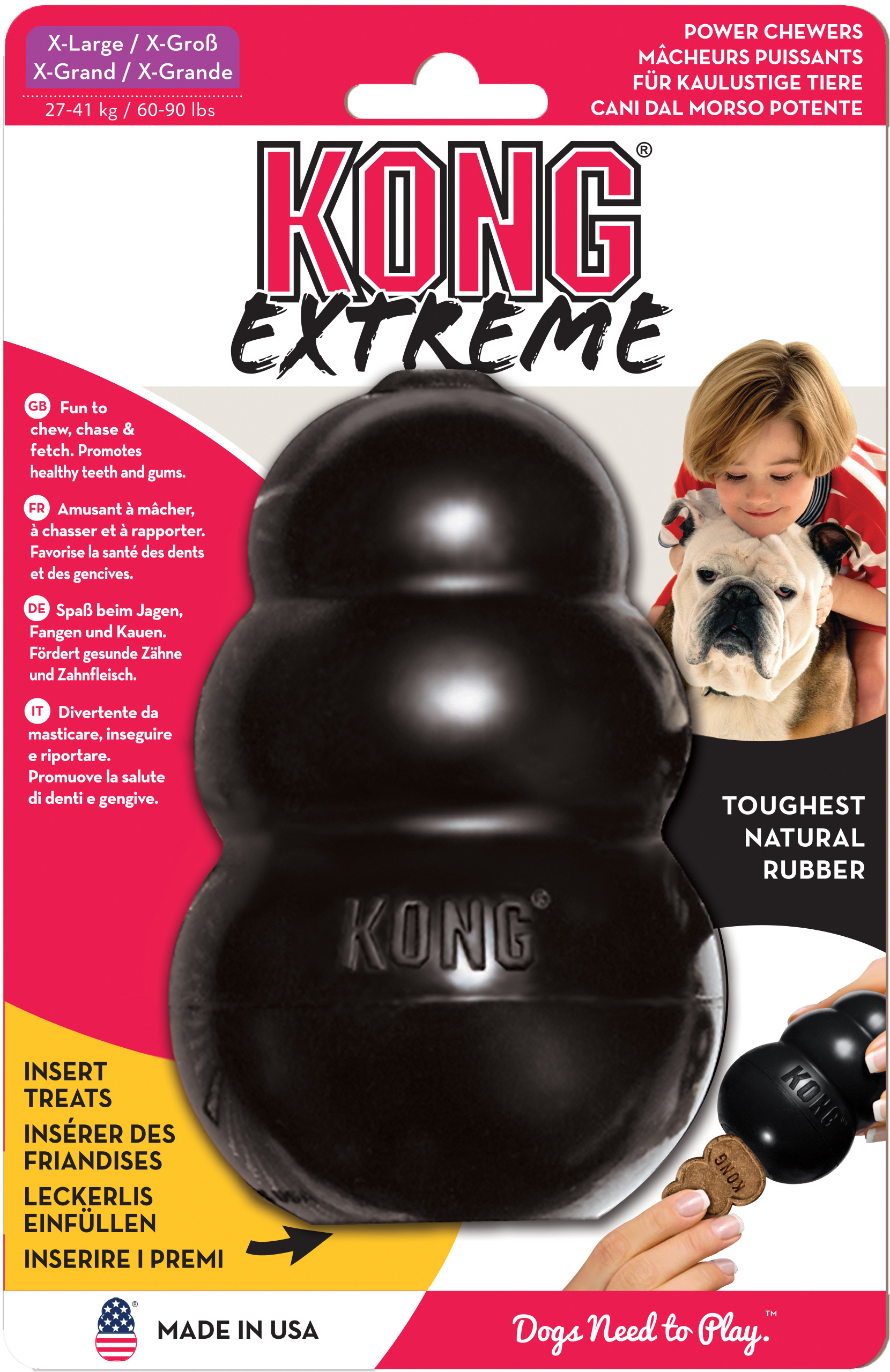 Kong Hond Extreme Rubber Extra Large Zwart