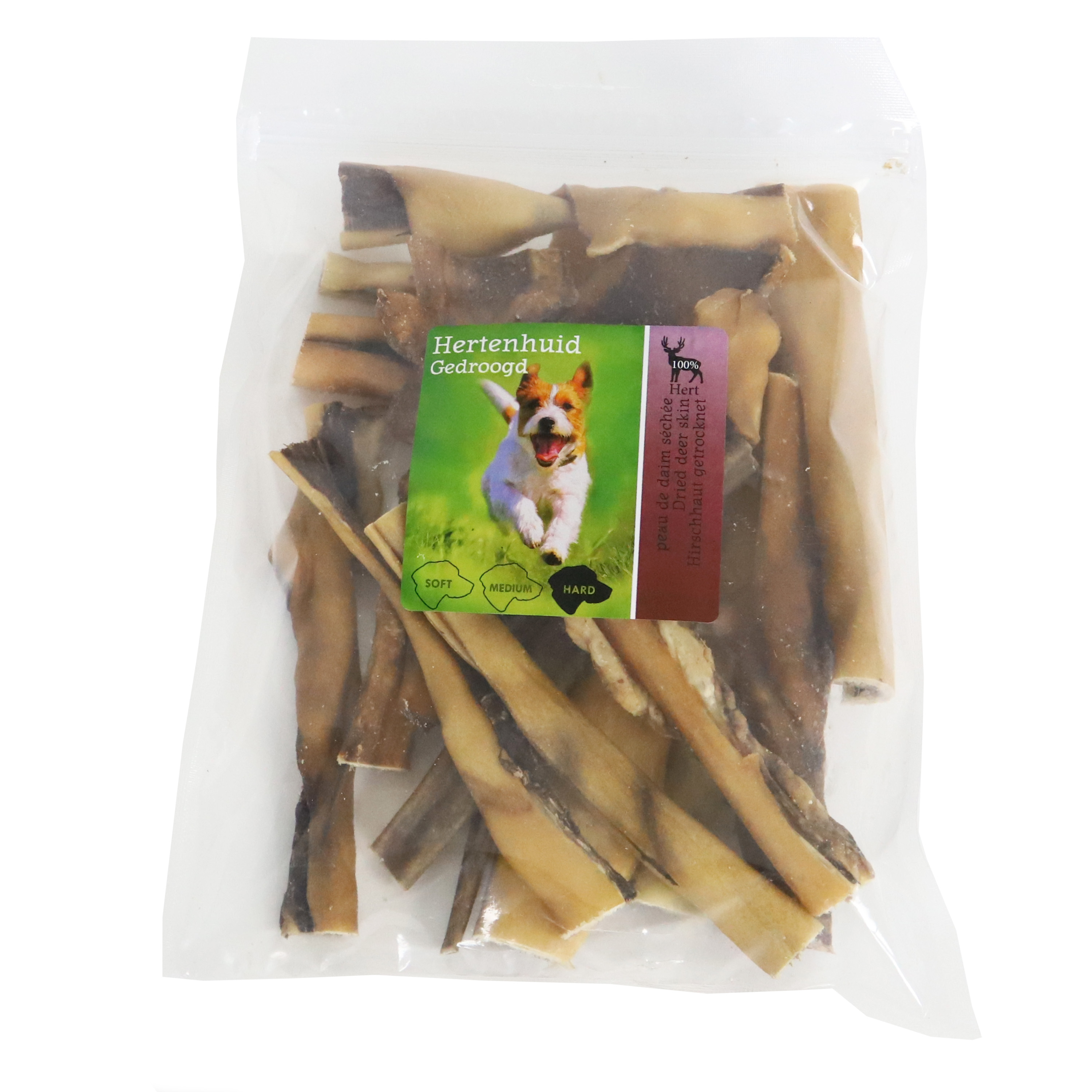 Natuurlijke Snack Hertenhuid Gedroogd 250G