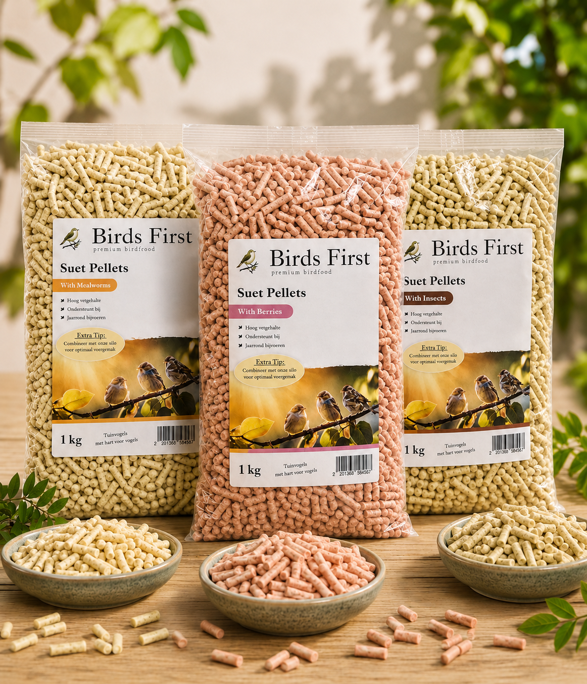 Birds First Suet Pellets met Bessen