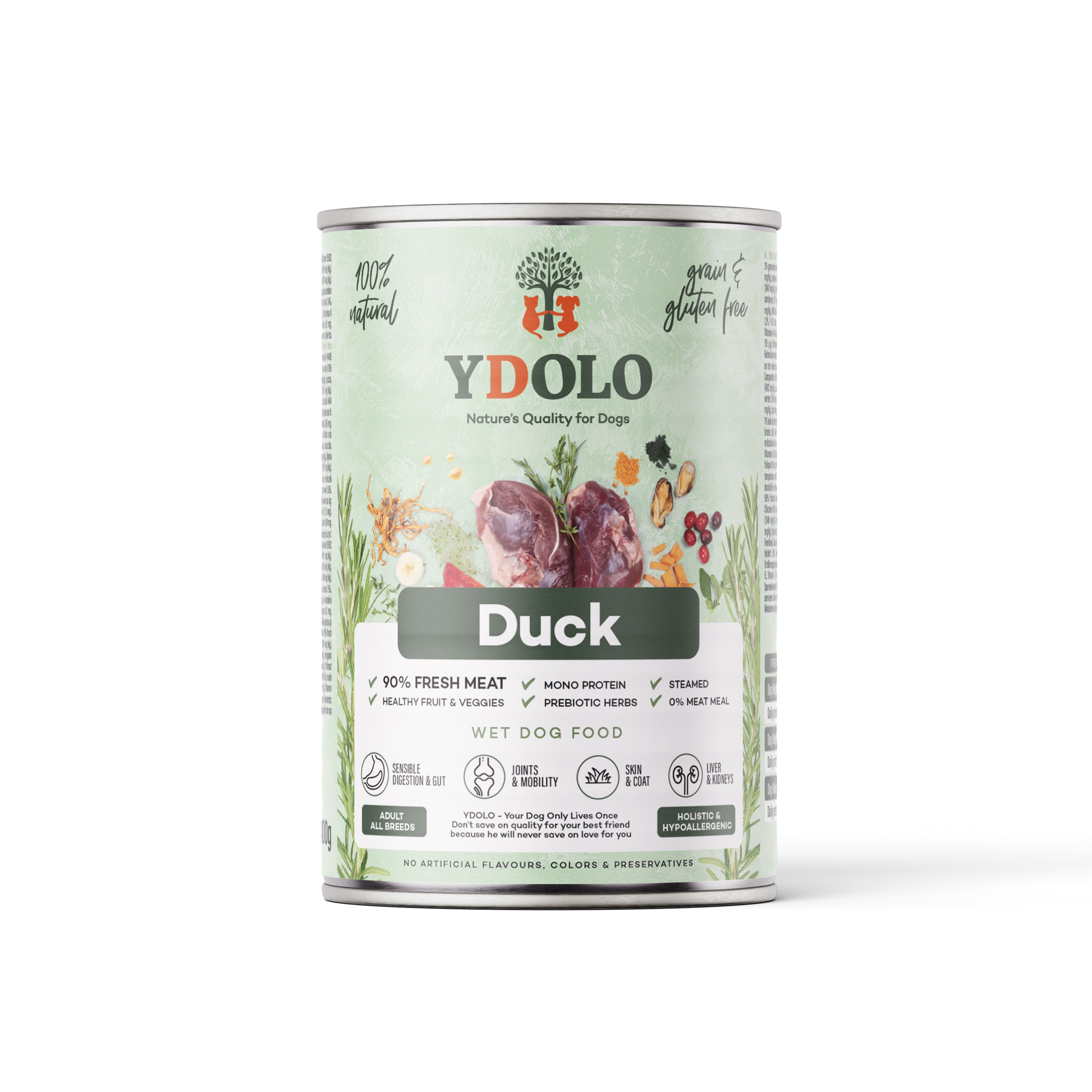 YDOLO Healthy & Pure Eend Blik 400 Gram 