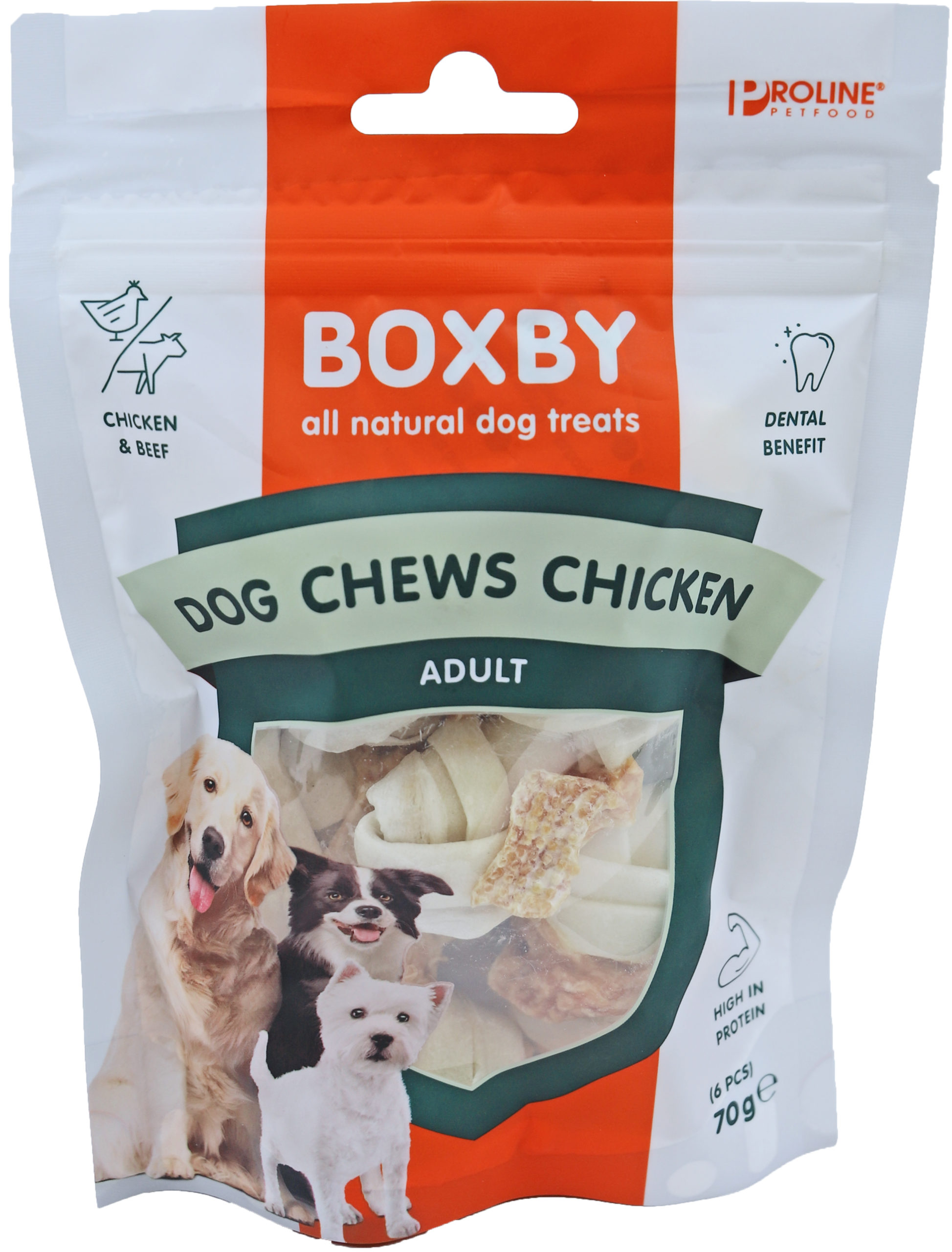 Proline Boxby Dogchews Met Kip Zak A 6 Stuks