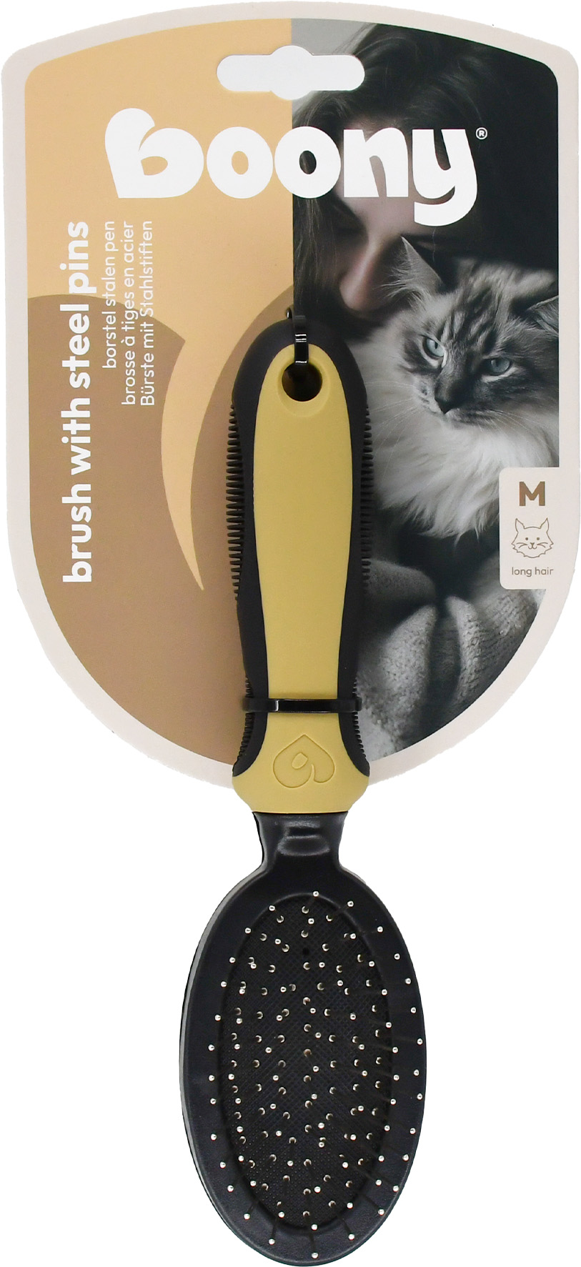 Boony Kattenborstel Stalen Pen Medium