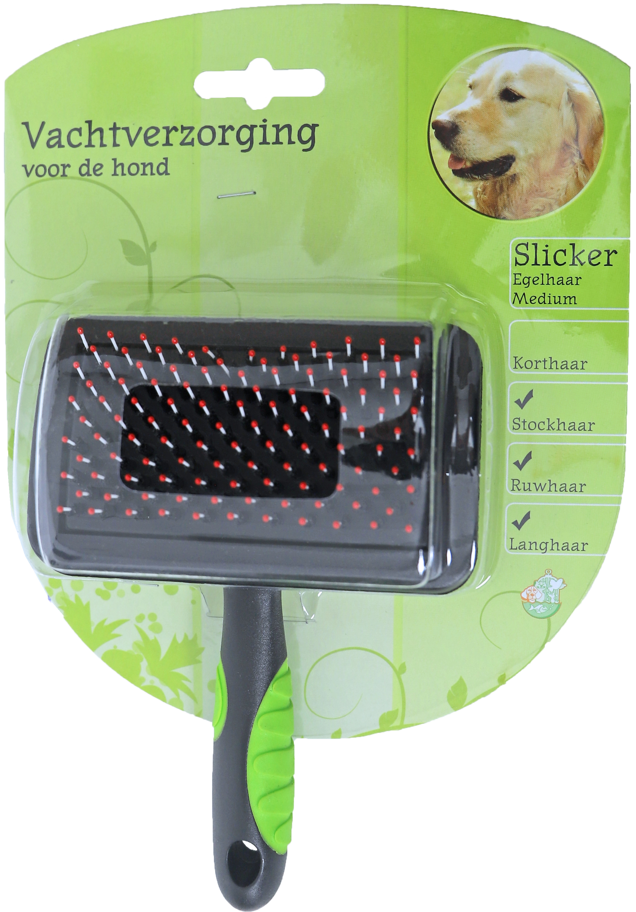 Hondenborstel Slicker Egelhaar Medium