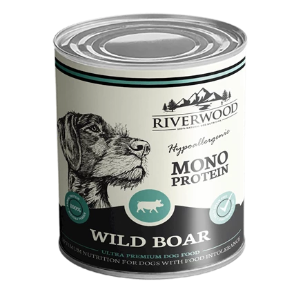 Riverwood Blik Dog Mono proteïne Wild Boar 400 Gram