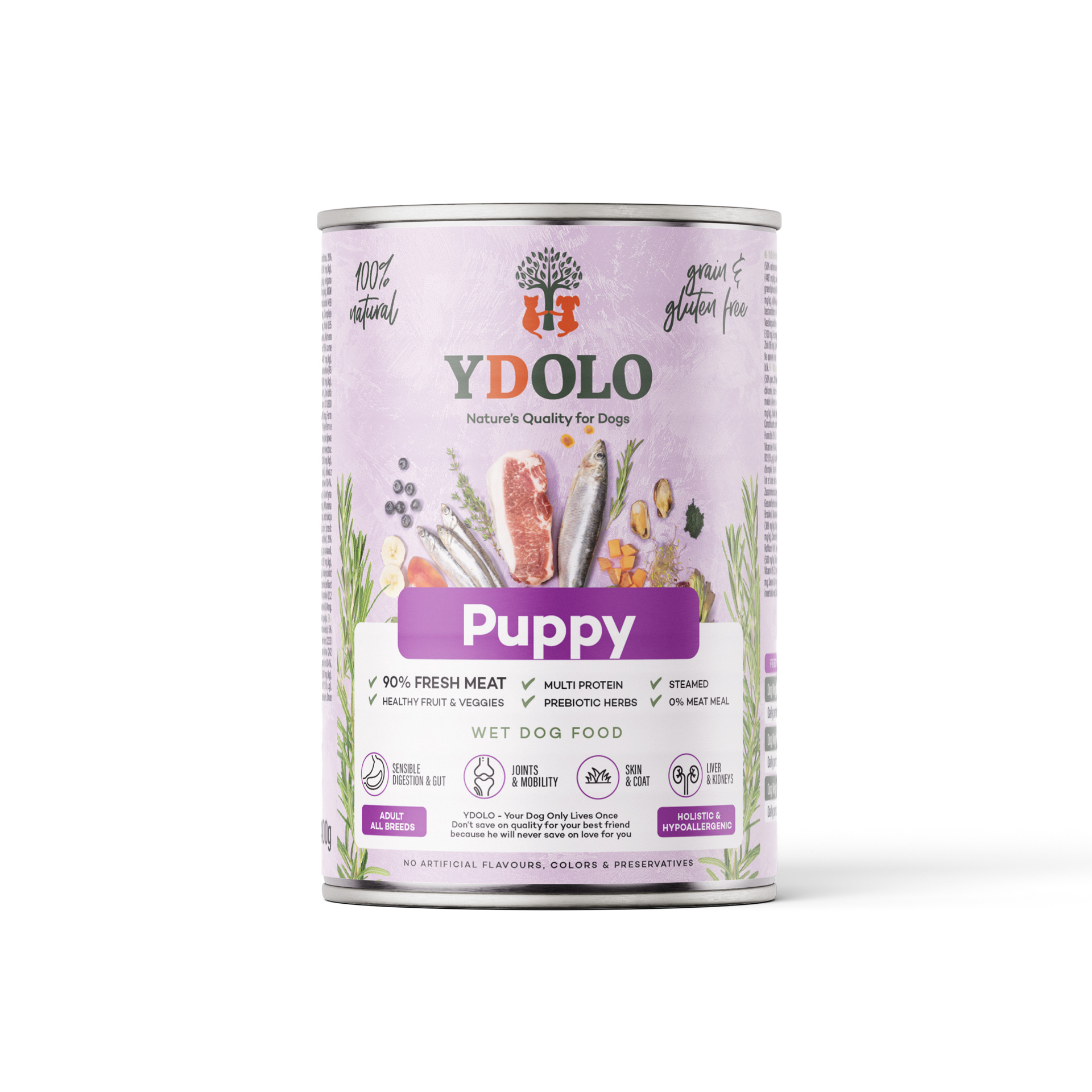 YDOLO Healthy & Pure Puppy Blik  400 Gram  