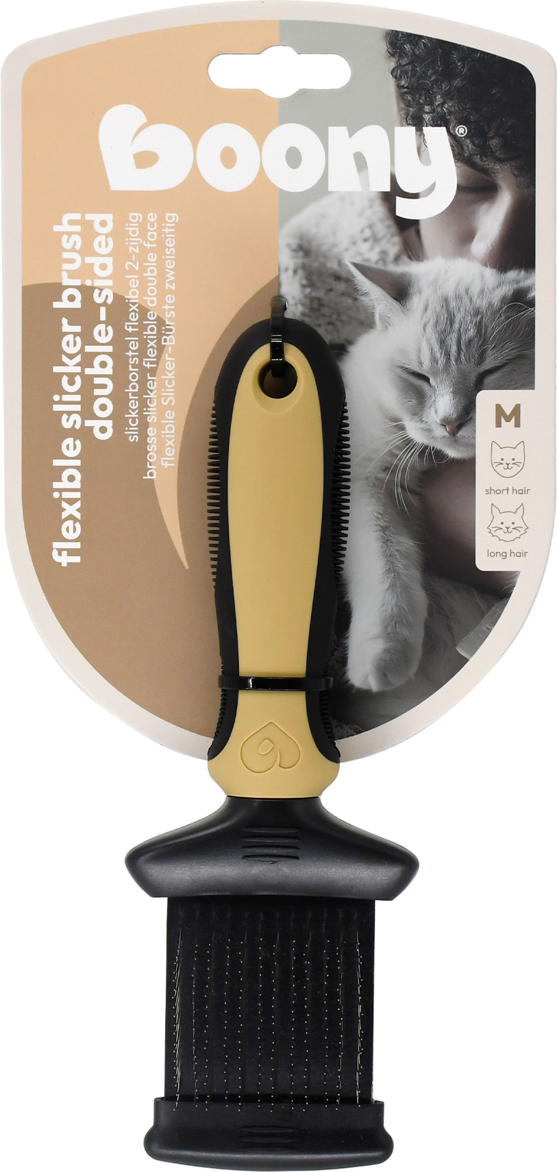 Boony Flexibele Slicker 2-zijdig Kattenborstel