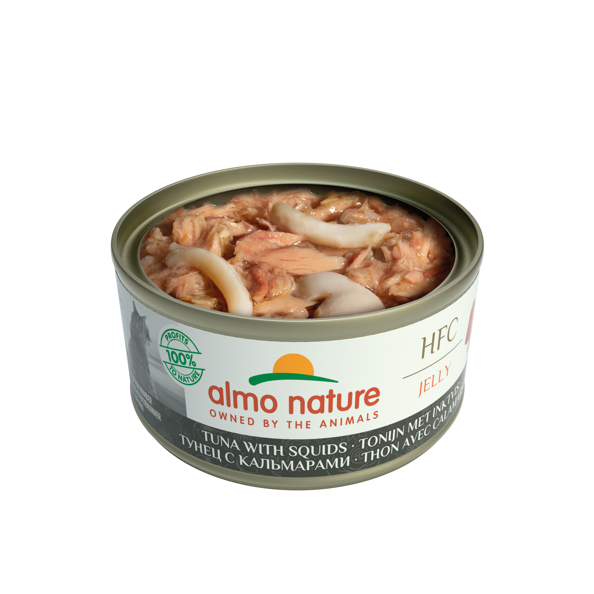 Almo Nature HFC Cat Jelly Tonijn en Inktvis 70 Gram