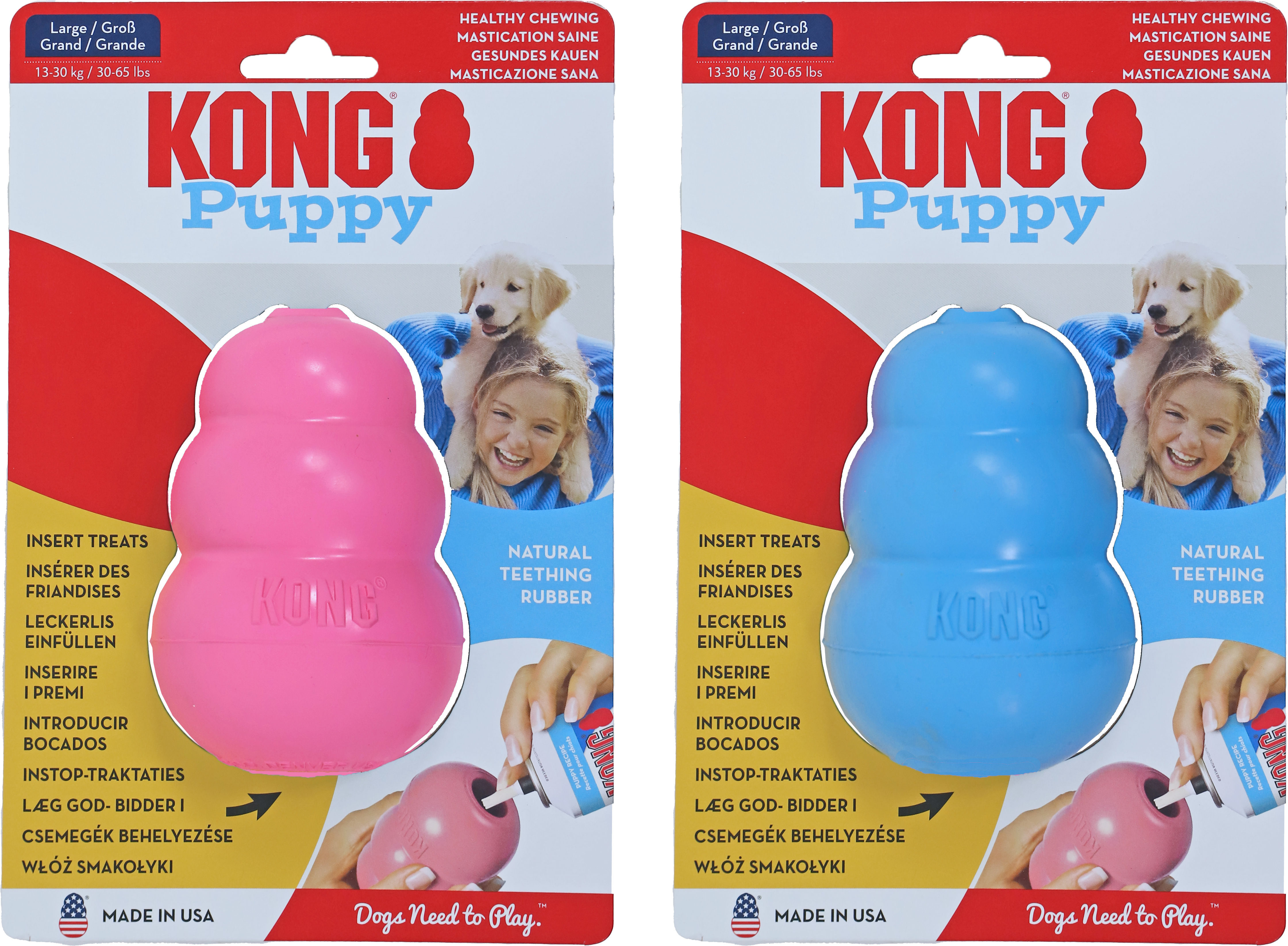 Kong Hond Puppy Rubber Large Assorti