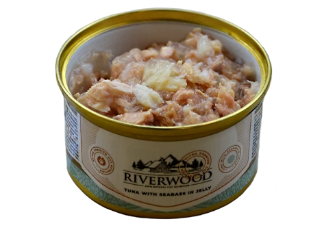 Riverwood Caviar For Cats Tuna With Seabrass In Jelly 85 Gram
