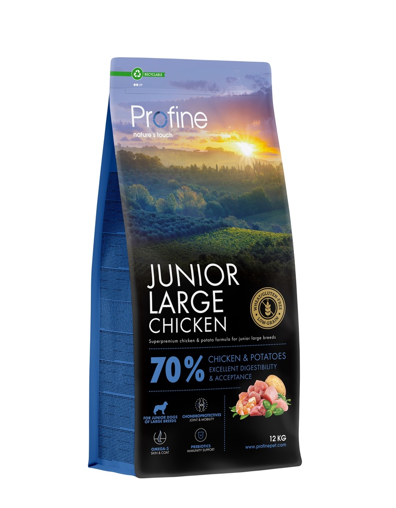 Profine Dog Dry Junior Large Bites Chicken 12KG