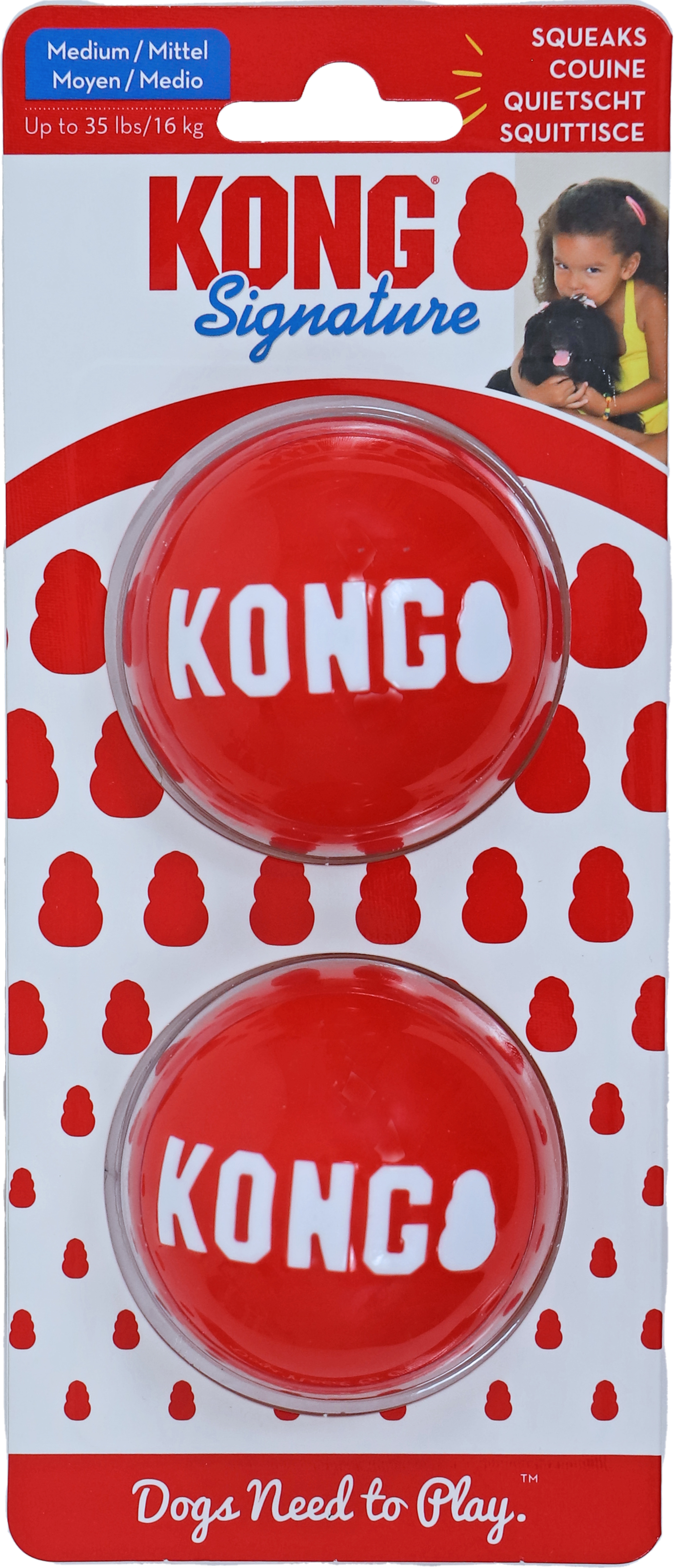 Kong Signature Balls 2 Pack Medium 6,5 CM