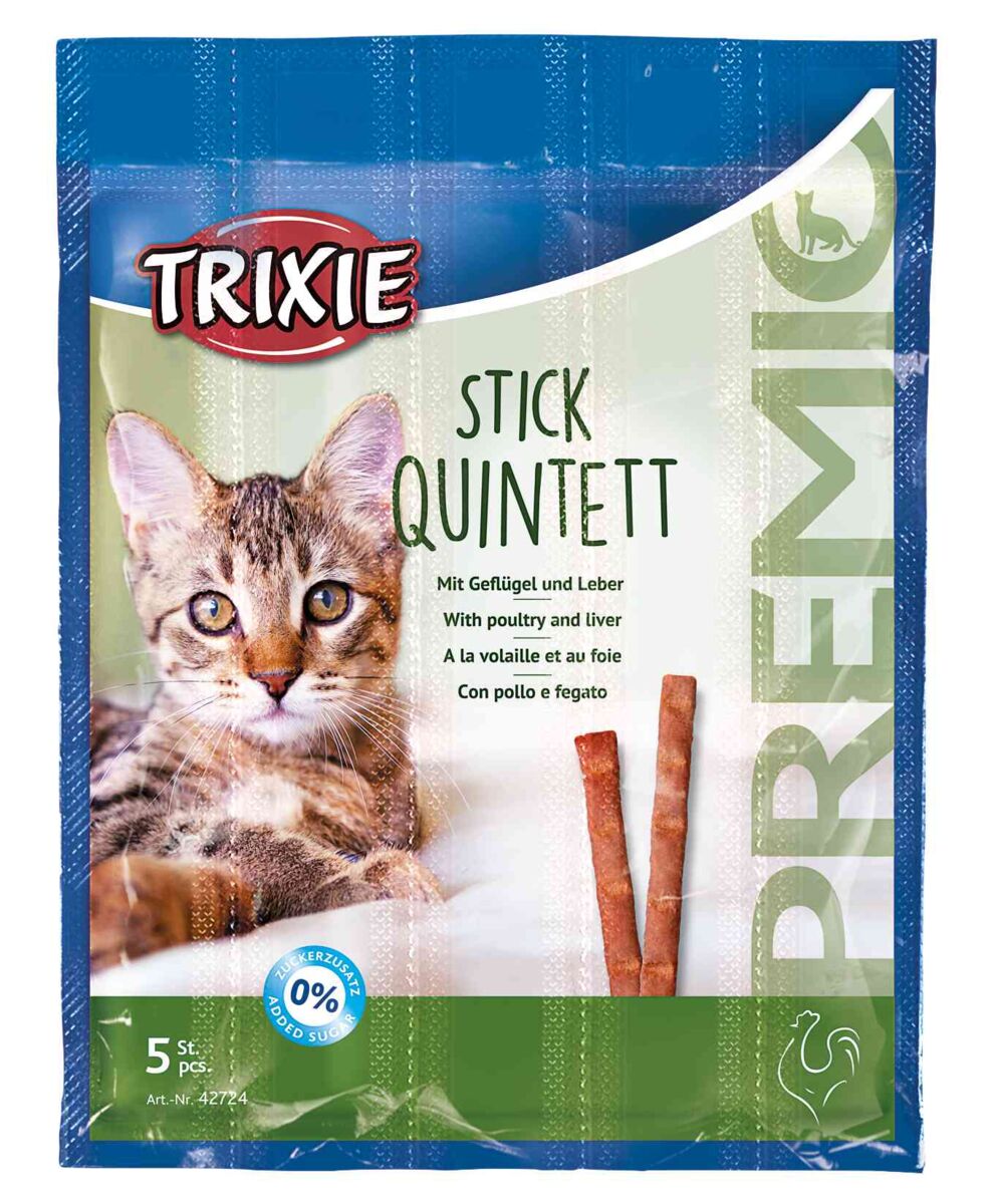 Trixie Premio Stick Quintett Gevogelte/Lever 5x5 Gram