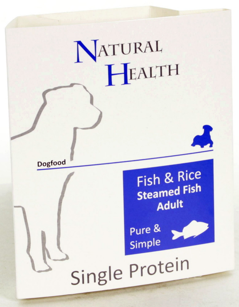 Natural Health Dog Steamed Fish & Rice 395 Gram