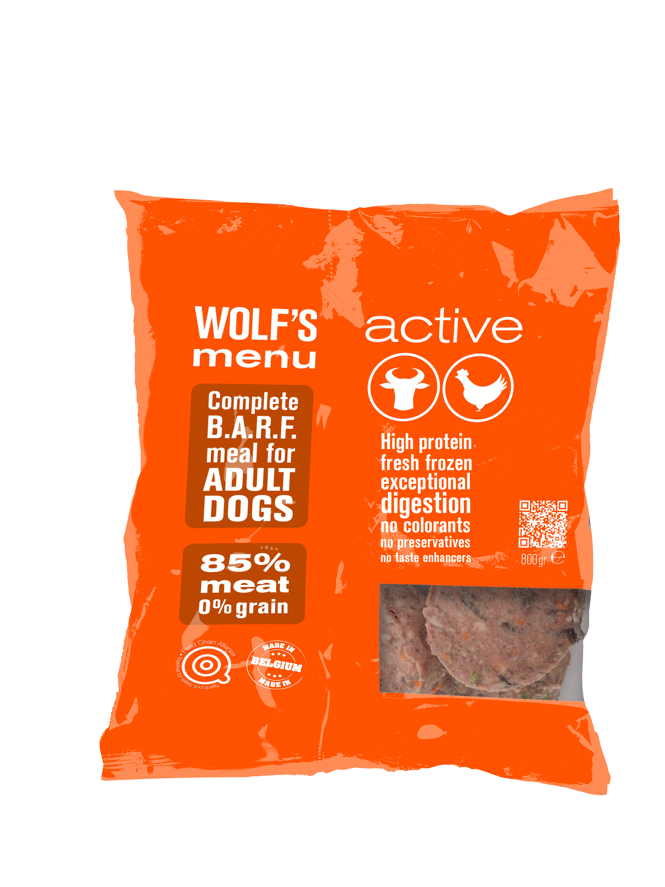 Wolf's Menu Complete Active Kip & Rund 800 Gram