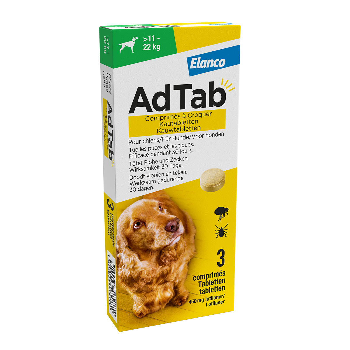 AdTab Hond 11 - 22kg 3 Tabletten