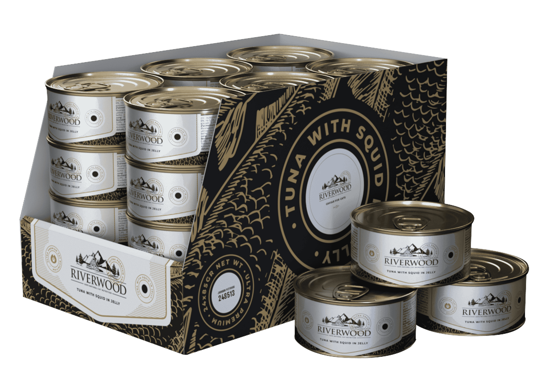 Riverwood Caviar For Cats Tuna With Squid In Jelly 85 Gram