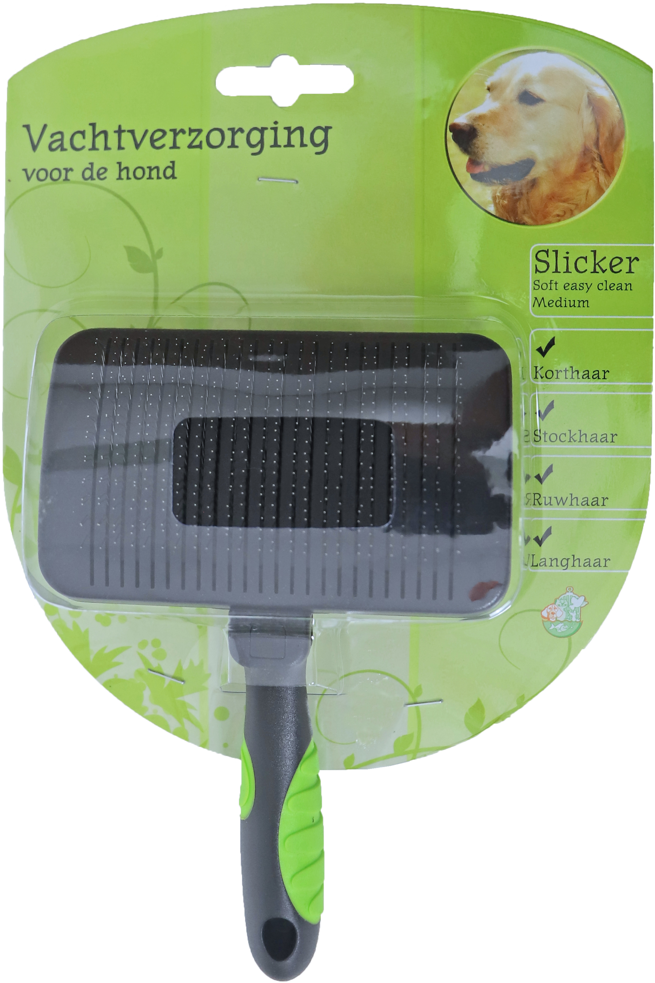 Hondenborstel Slicker Soft Easy Clean Medium
