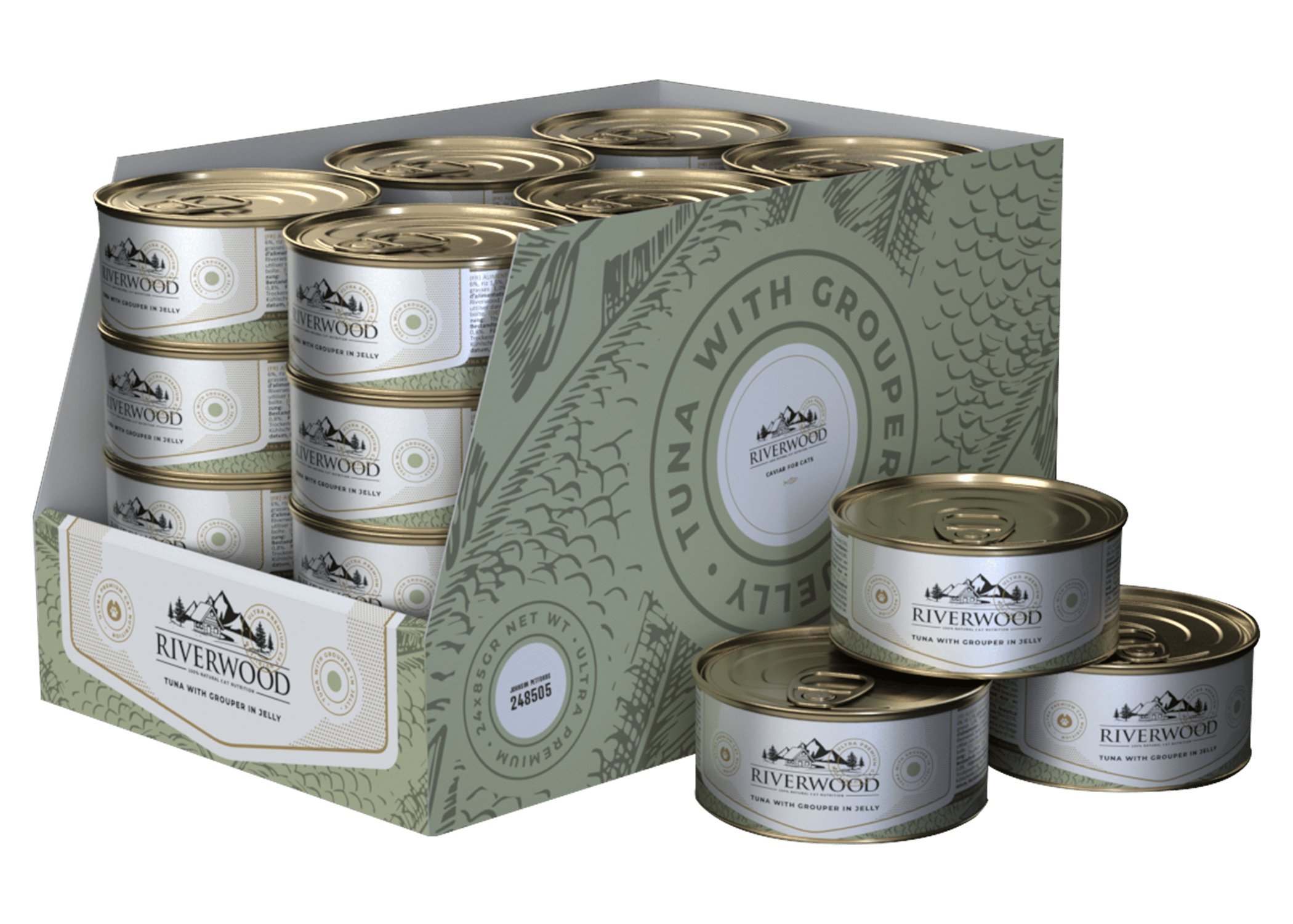 Riverwood Caviar For Cats Tuna With Grouper In Jelly 85 Gram