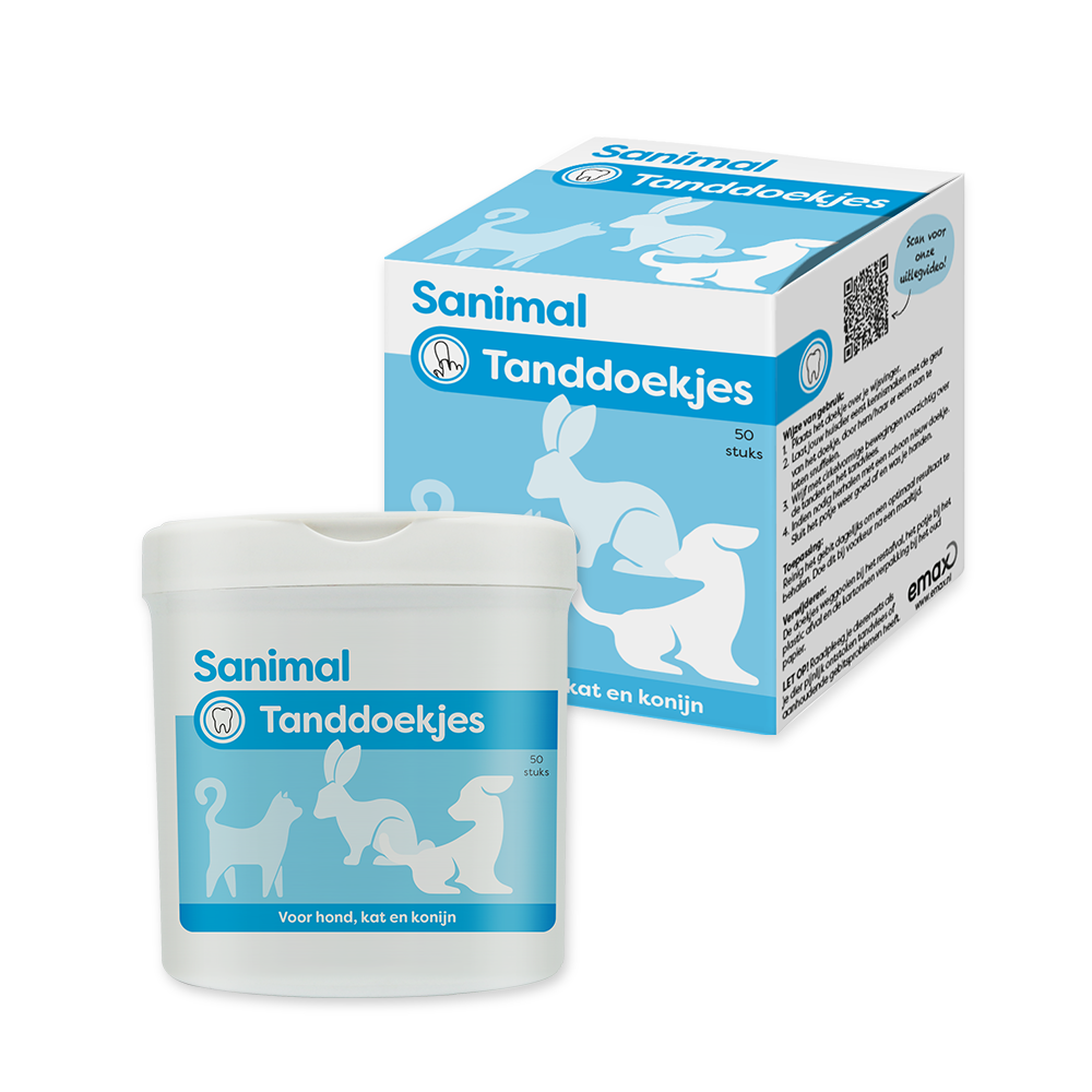 Sanimal  Tanddoekjes 50 Stuks