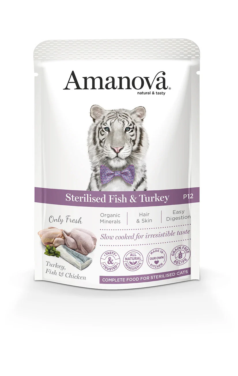 Amanova Cat Sterilised Fish & Turkey 85 Gram