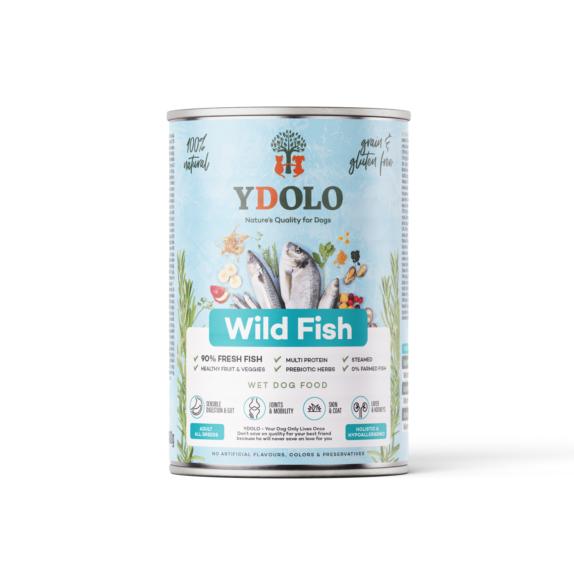 YDOLO Healthy & Pure  Wild Vis Blik 400 Gram