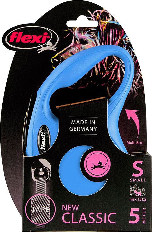 Flexi New Classic Band Small Blauw 5 Meter