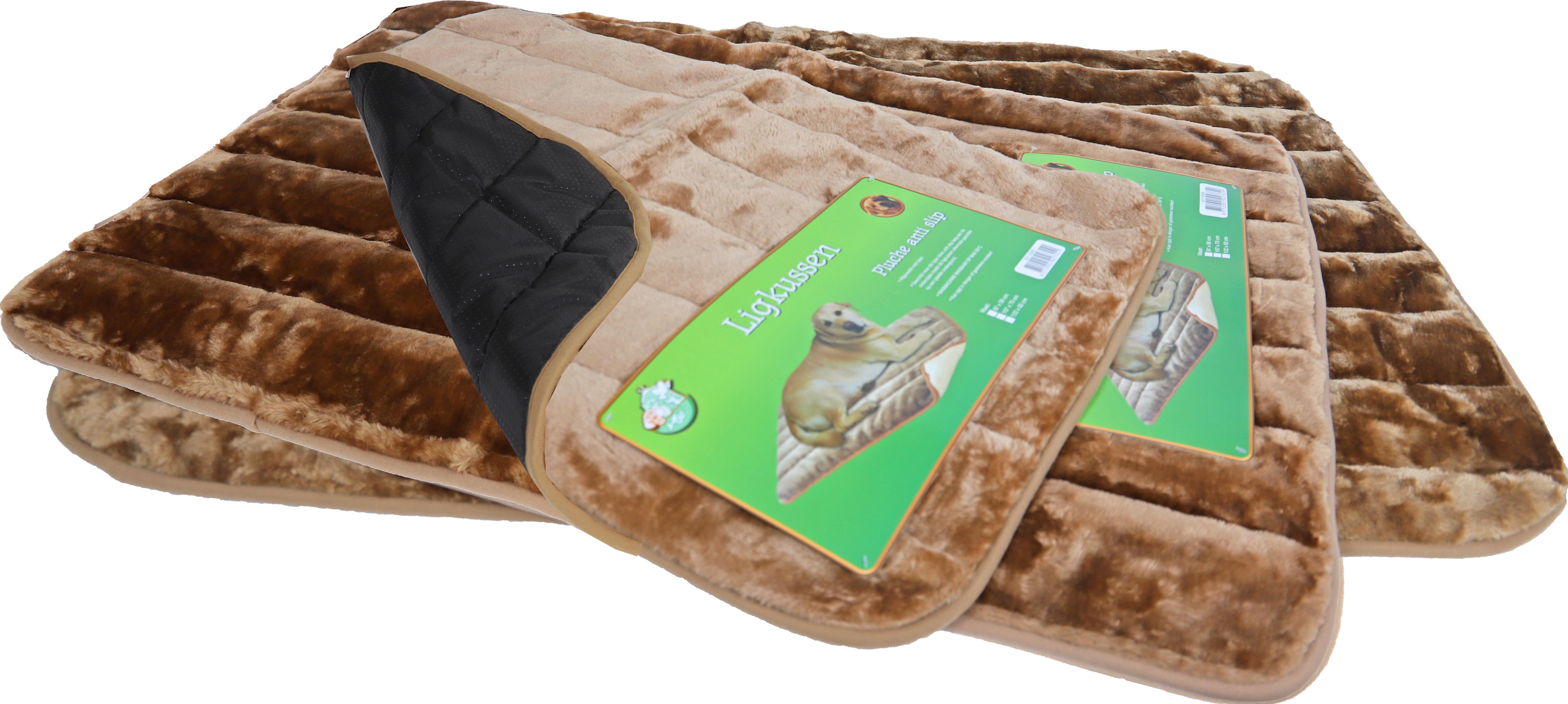 Ligkussen Pluche Anti Slip Bruin