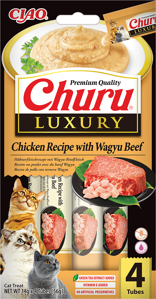 Inaba Churu Cat Luxury Chicken With Wagyu Beef