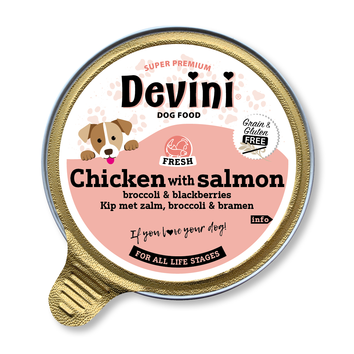 Devini Dog Chicken With Salmon 85 Gram