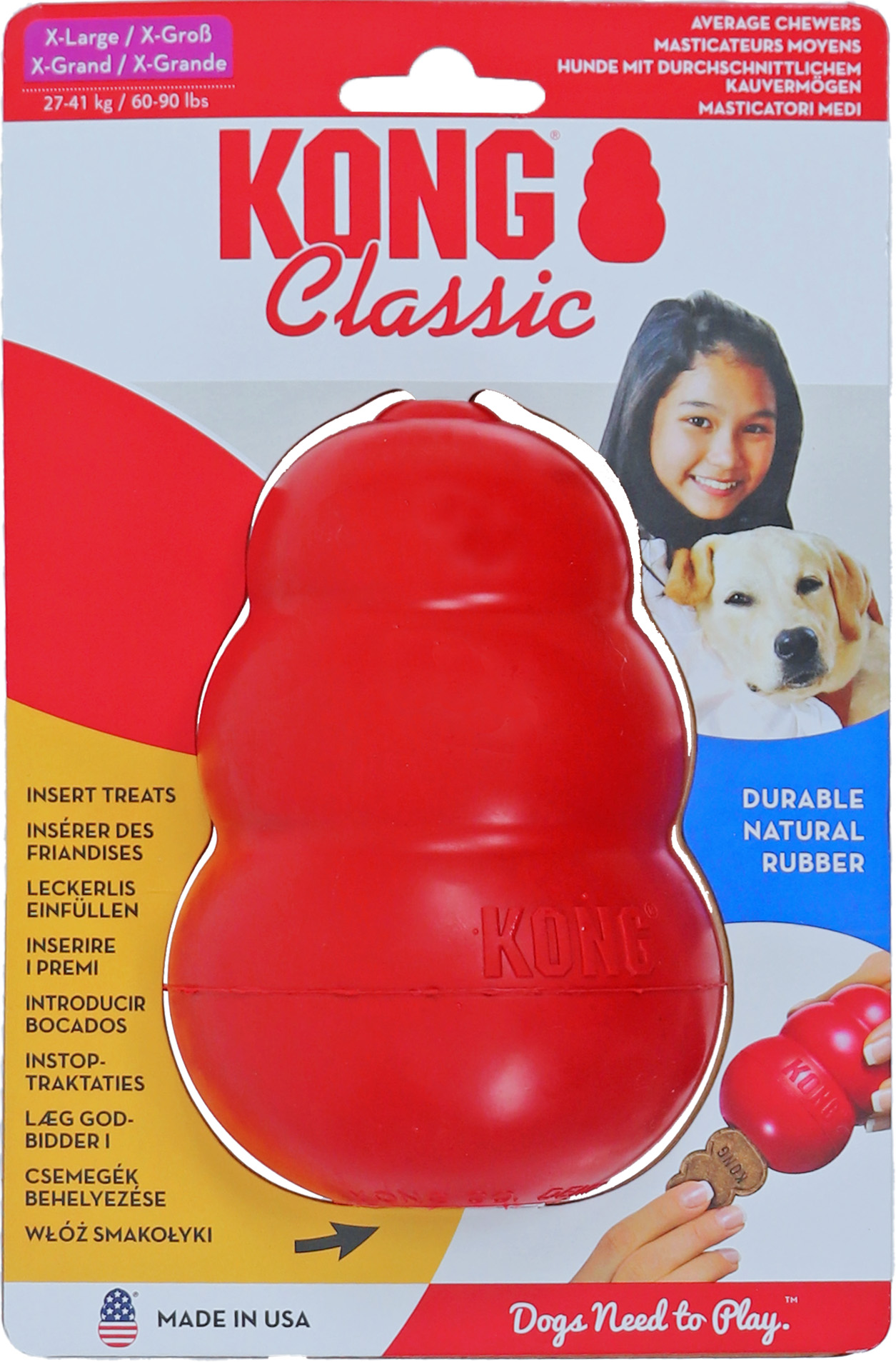 Kong Hond Classic Rubber Extra Large Rood