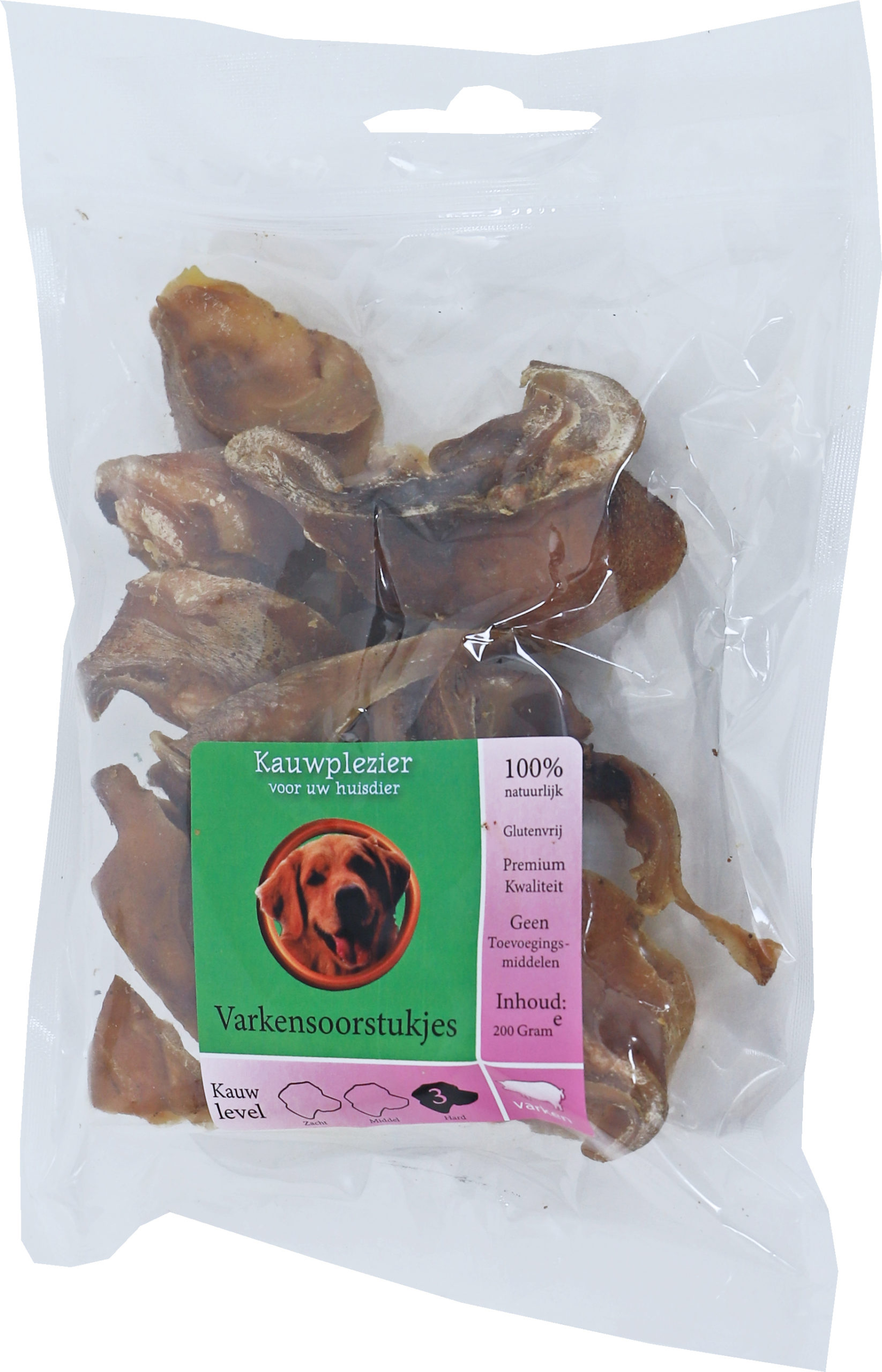 Varkensoorstukjes Zak Van 200 Gram