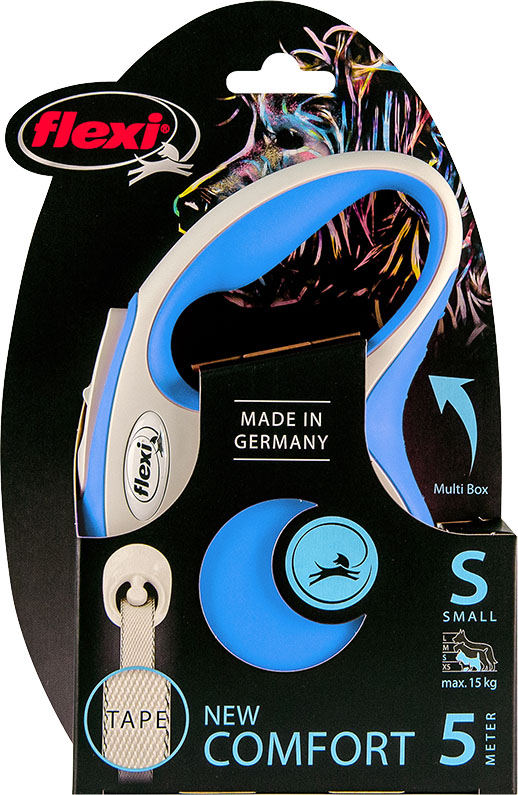 Flexi New Comfort Band Blauw Small 5 Meter