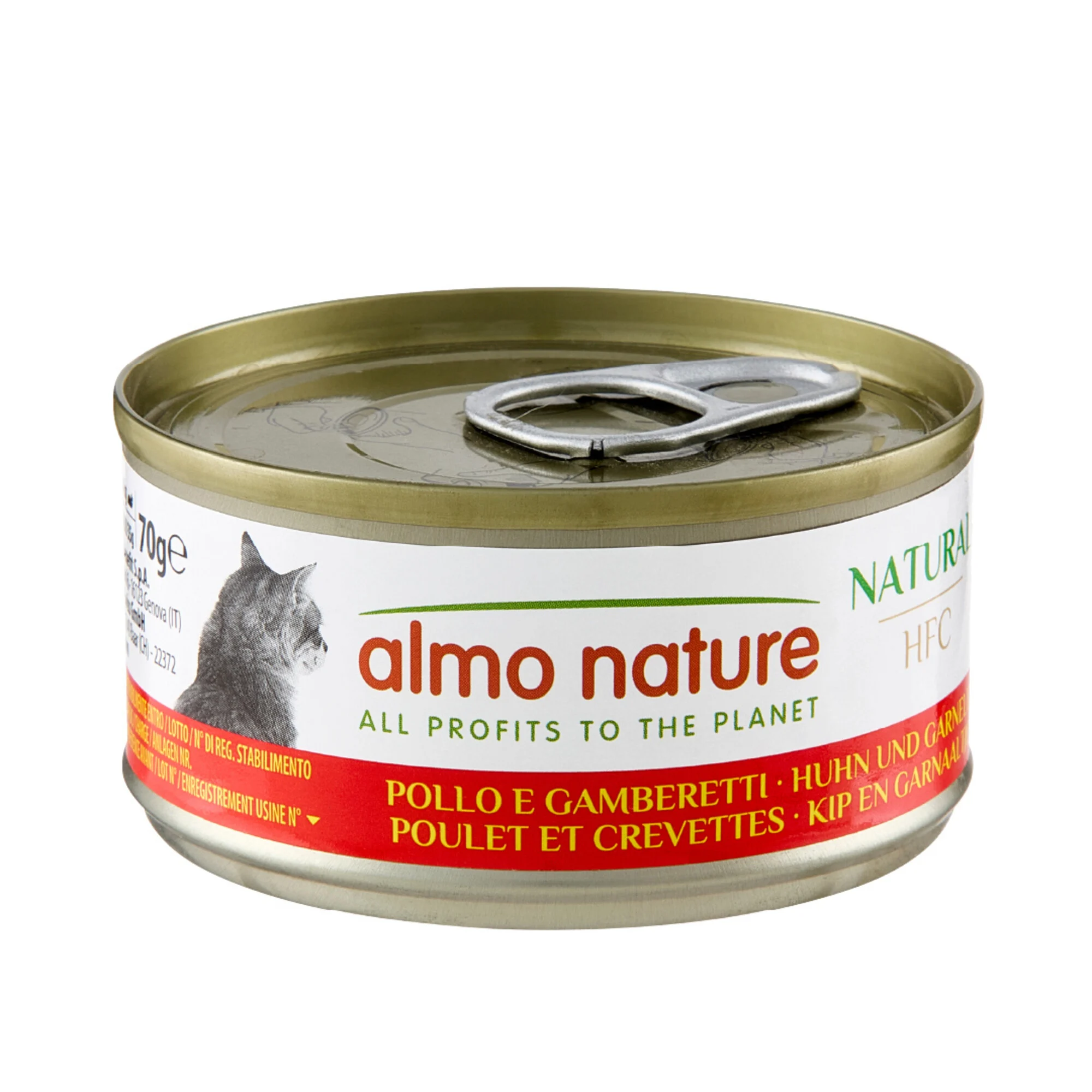 Almo Nature HFC Cat Kip en Garnaaltjes 70 Gram
