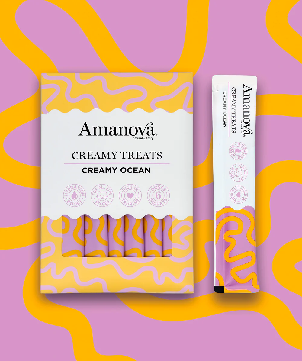 Amanova Creamy Treat Creamy Ocean Kattensnack 6 x 15 g