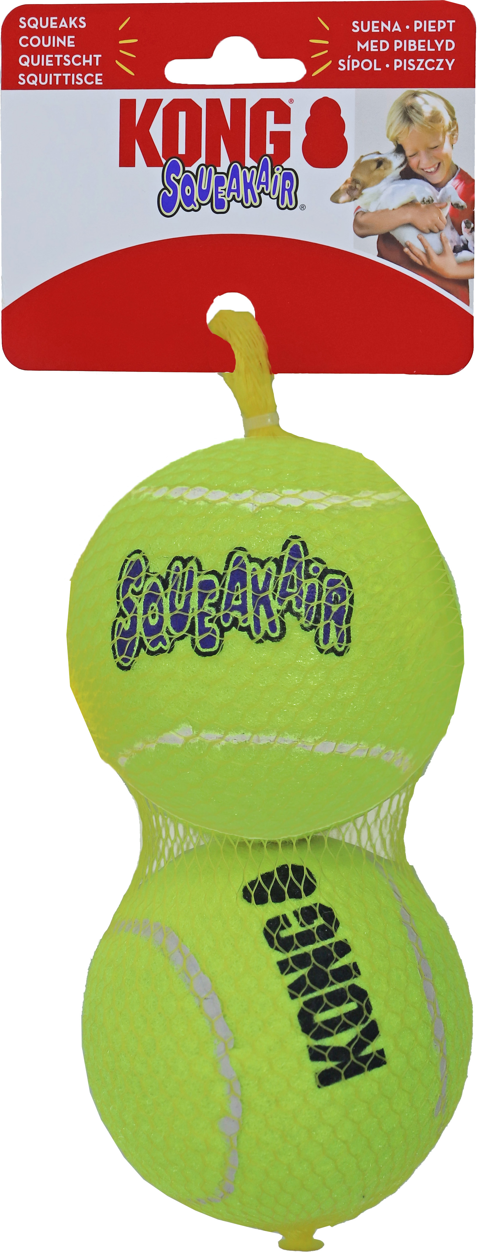Kong Air Squeaker Tennisbal Large Ø 7,5 CM