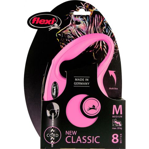 Flexi New Classic Koord Medium Roze 8 Meter