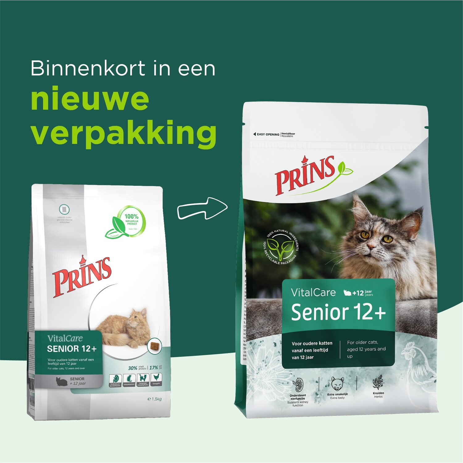  Prins Vitalcare Senior 12+ Voor Oudere Katten