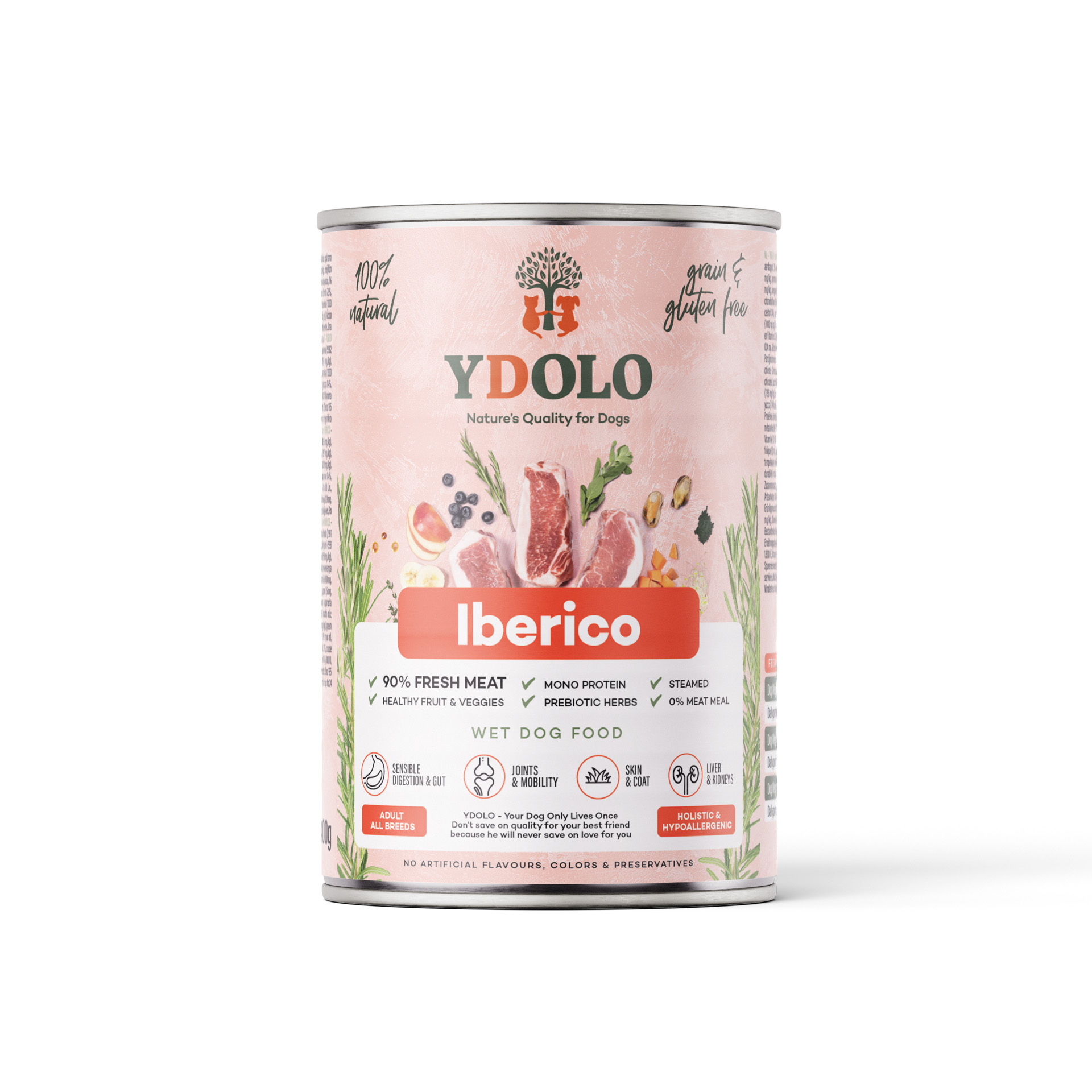 YDOLO Healthy & Pure Iberico Blik 400 Gram 