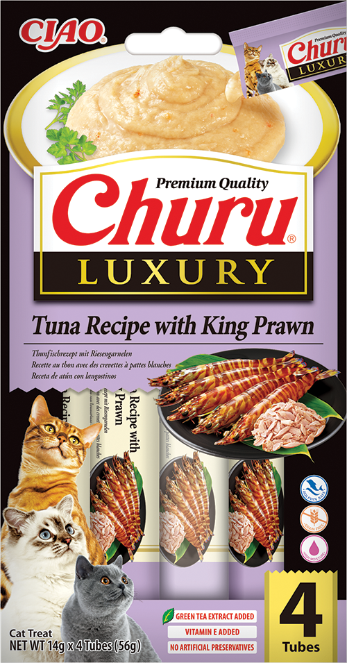 Inaba Churu Cat Luxury Tuna With King Prawn