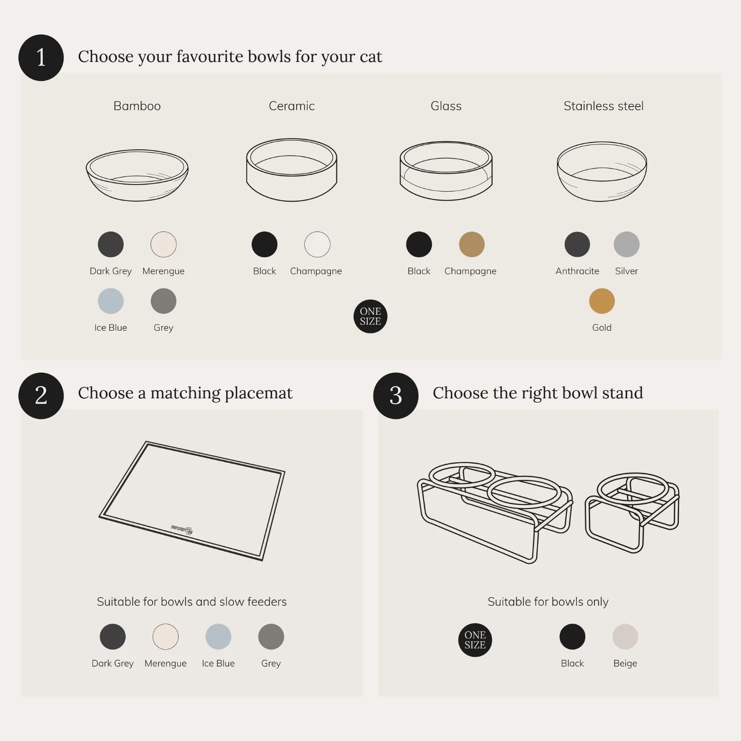 District 70 Bamboo Voerbak voor Katten Licht Blauw