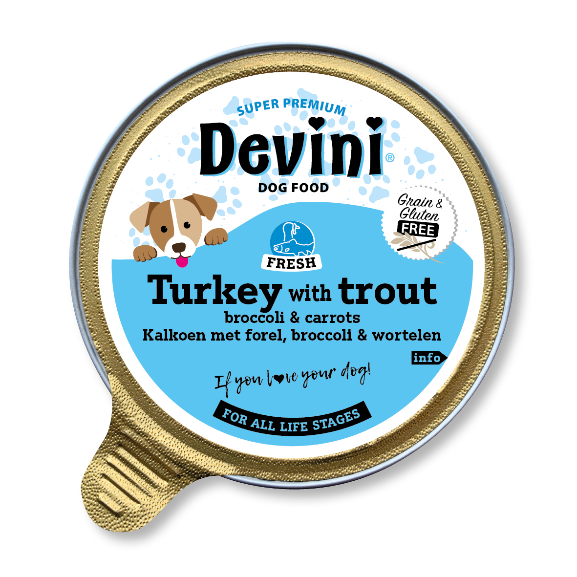 Devini Dog Turkey With Trout 85 Gram