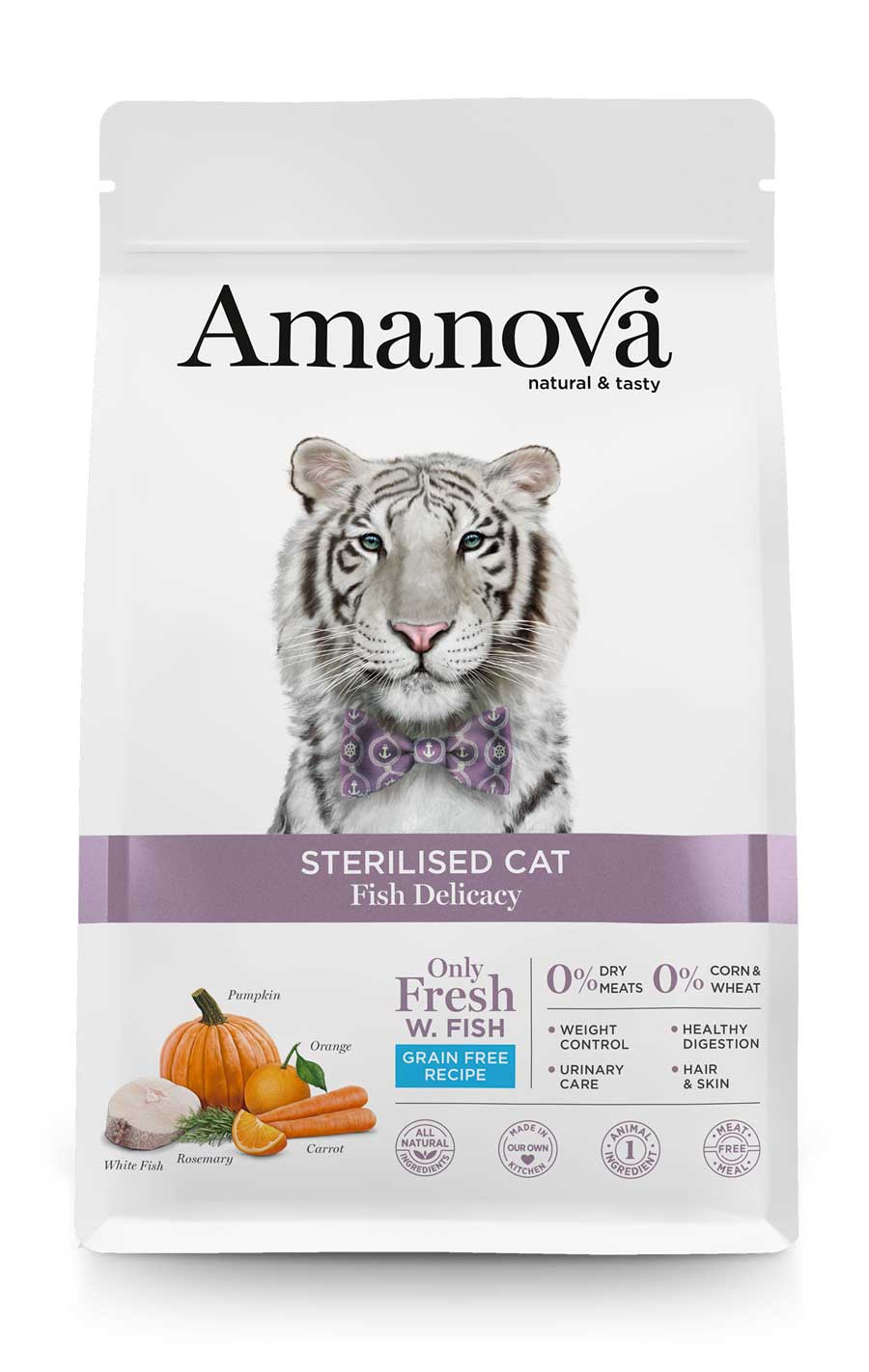 Amanova Sterilised Cat Delicacy White Fish