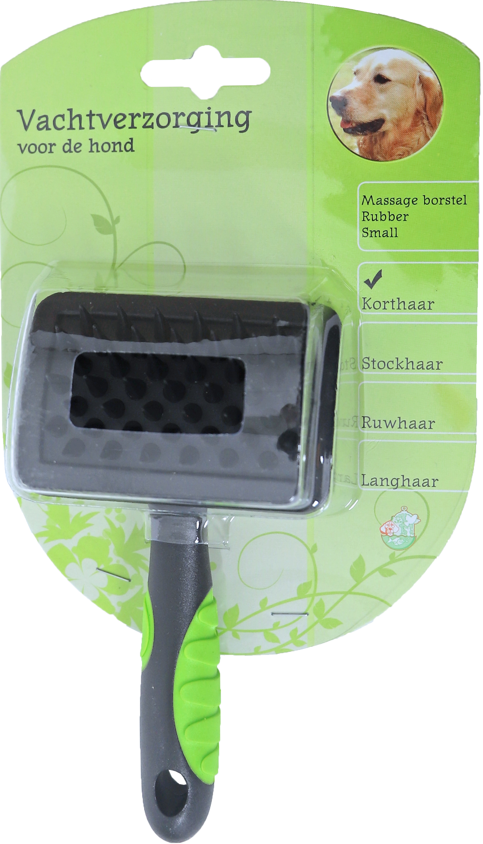 Hondenborstel Rubber Massage Small